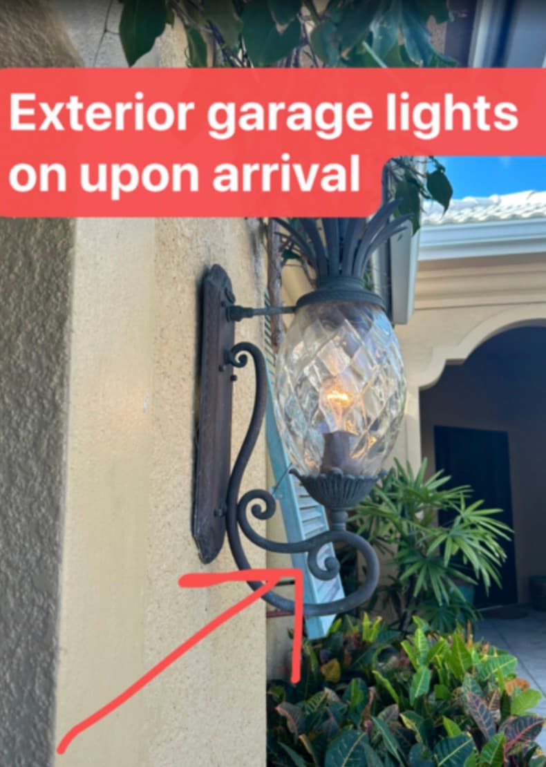 Exterior lights on — verified